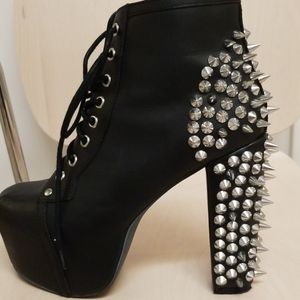 Jeffrey Campbell spike heel blatform booties